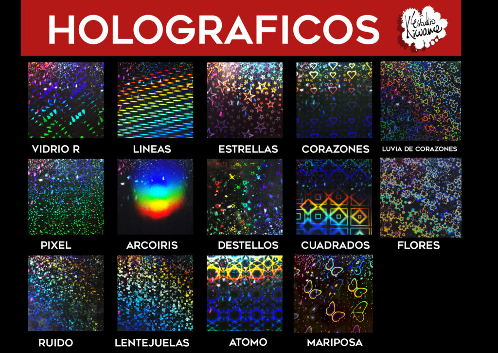 Tipos de holográficos disponibles
